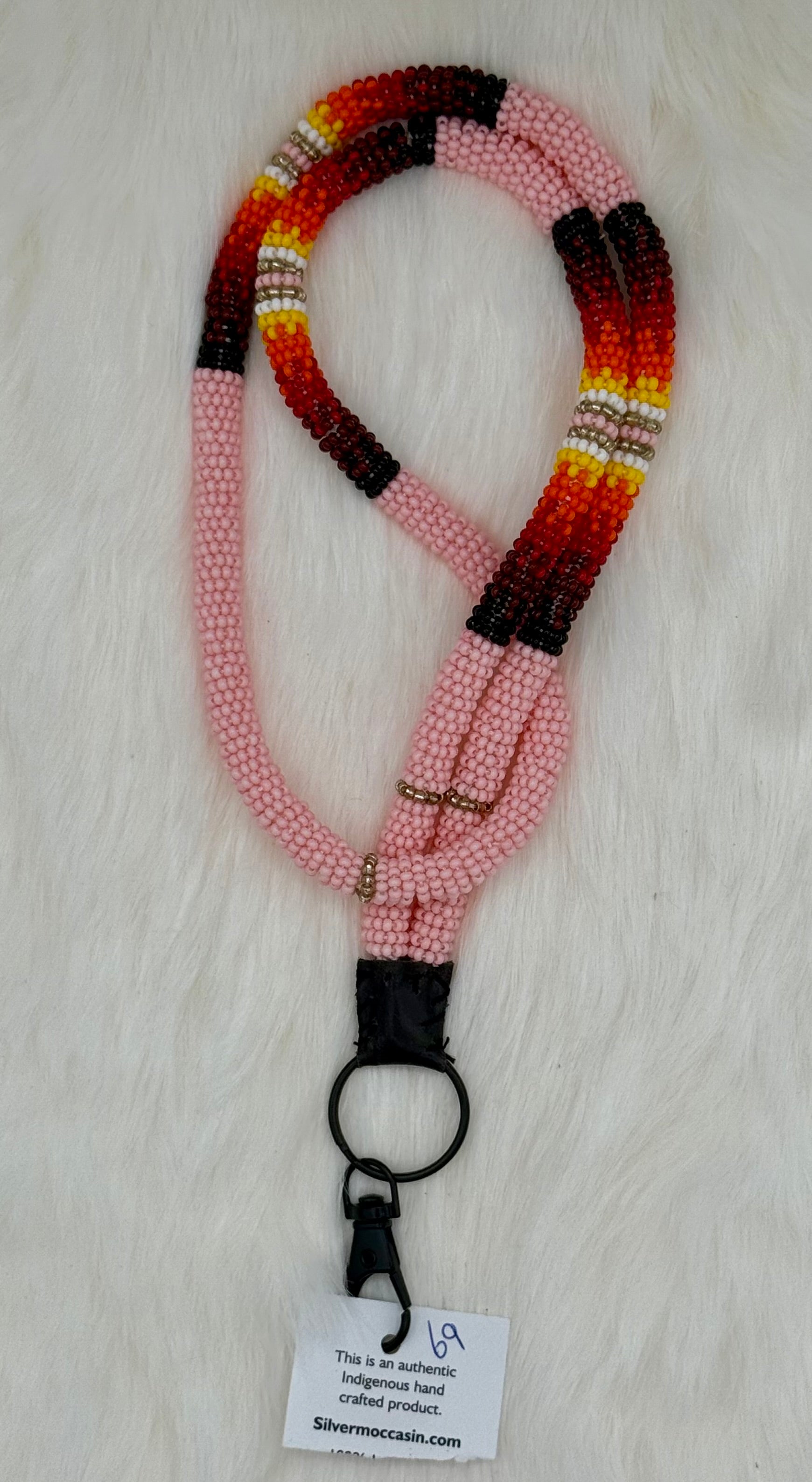 Wrapped Beaded Lanyard Full Length