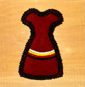Beaded Red Dress Pin
