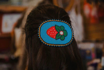 Large Strawberry Floral Barrette
