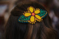 Yellow Floral Barrette