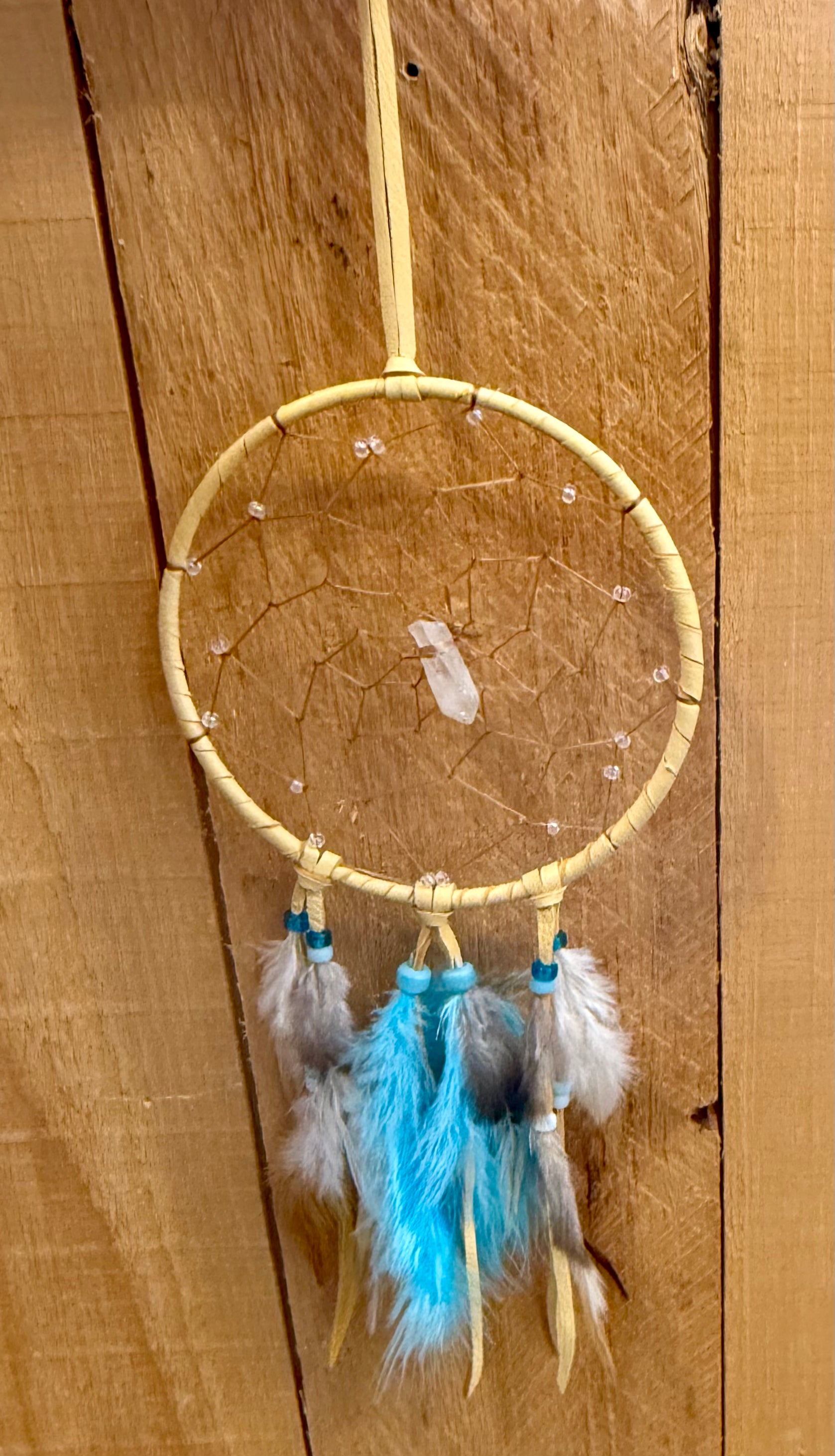 Spirit Sky Dream Catcher – Crystal & Feather Dreamcatcher