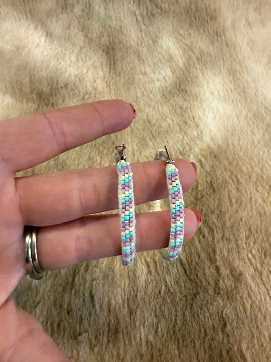 Beaded Hoops