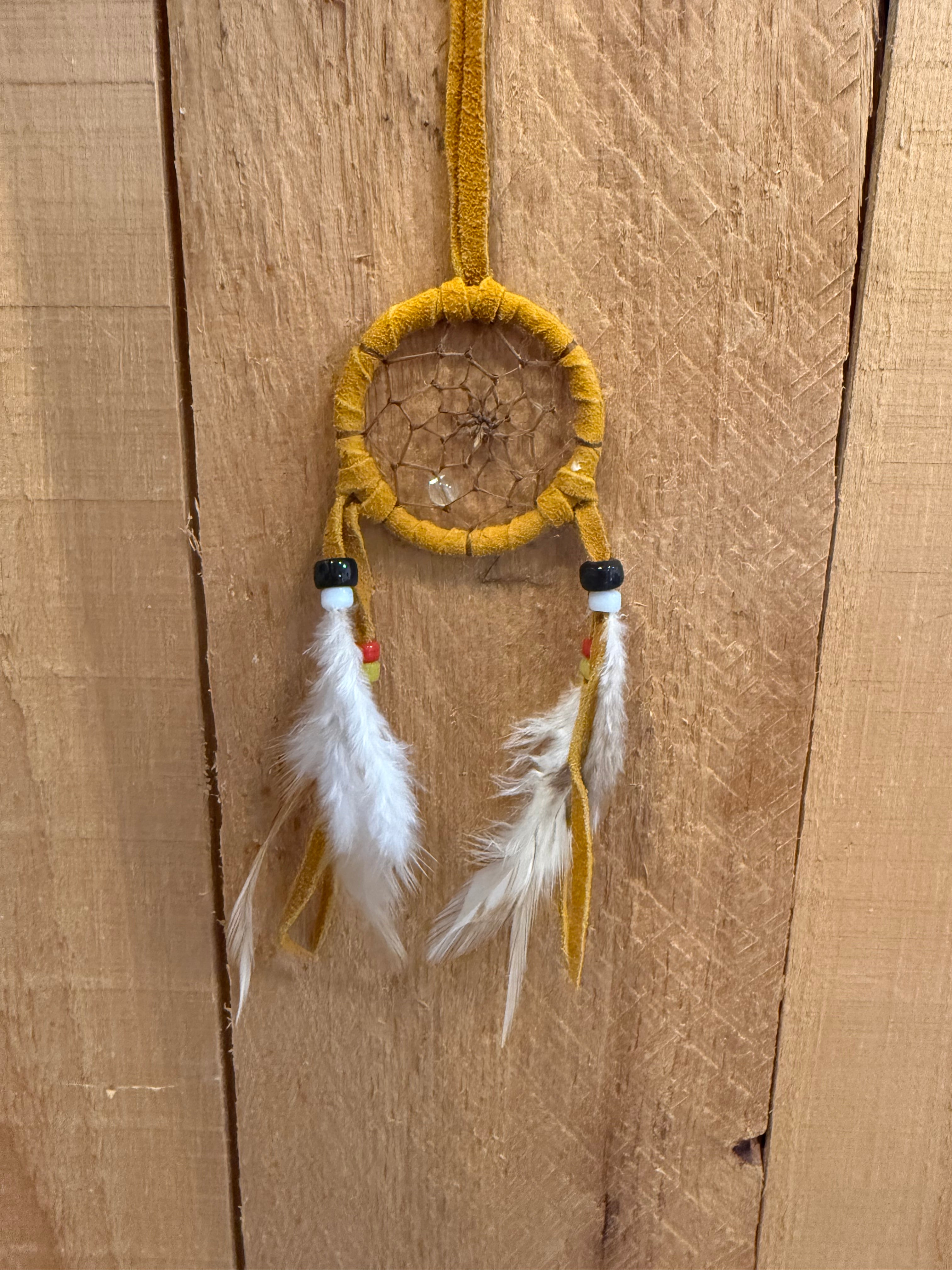 Spirit Path 2” Traditional Suede Dream Catcher – Indigenous Handmade Decor