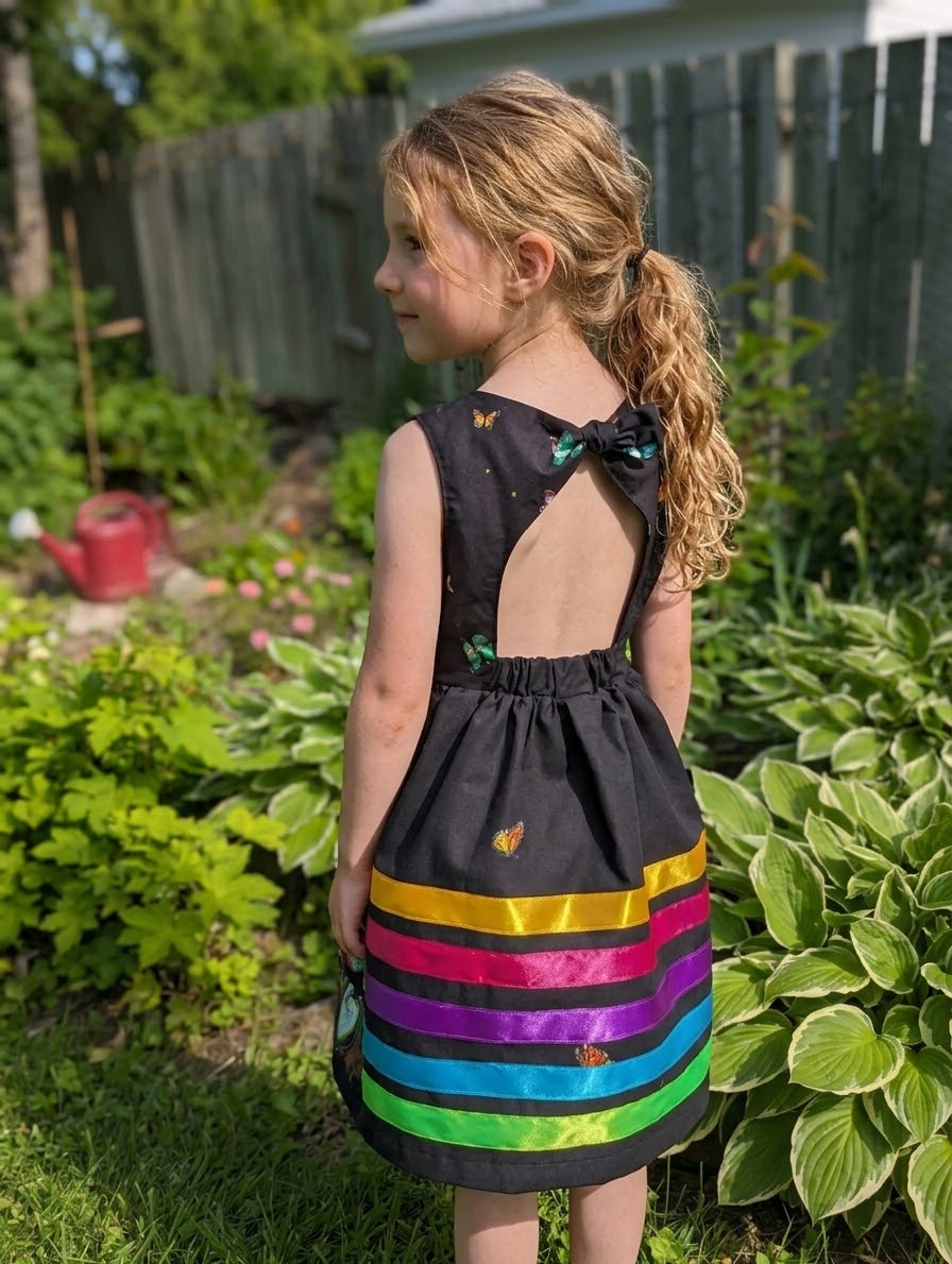 Strawberry & Butterfly Children’s Ribbon Dress