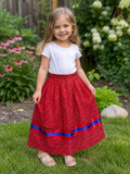 Children’s Raggedy Ann & Andy Ribbon Skirt – Red & Blue