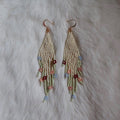 Ivory Wildflower Daisy Fringe Earrings