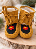 Handmade Toddler Wrap Moccasins – 12–24 Months