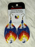 Blue Sunset Beaded Earrings