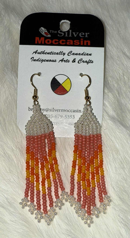 Beaded Fringe Earrings