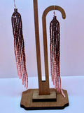Brown Ombre Beaded Earrings