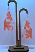 Pushing Daisies in Coral Beaded Earrings