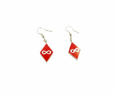 Metis Flag Earrings - Red image