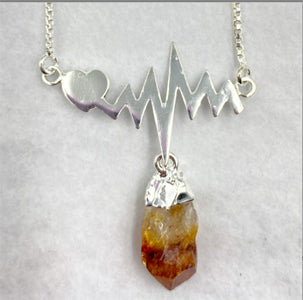 Heartbeat Necklace - Citrine image