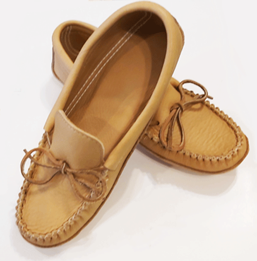 Leather Lined Moosehide Moccasins image 0