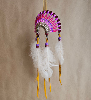 Headdress Mirror Hanger - Pink image