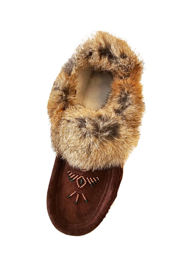 Soled Moccasins with Fur Trim - 8 image