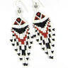 Fire GeometericBeaded Earrings
