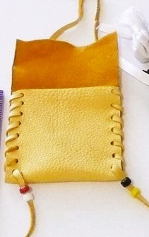 Leather Medicine Bag - 3&quot; image