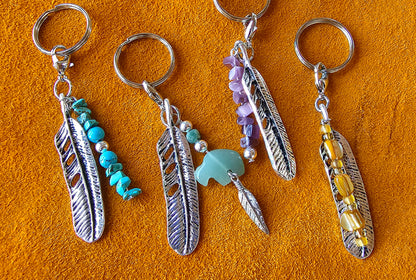 Metal Feather Keychain image 1