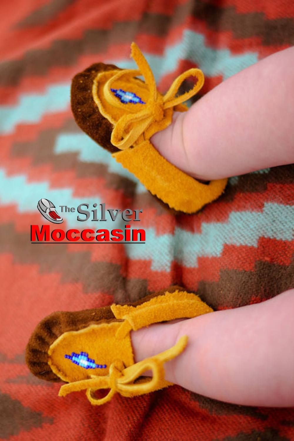 Handmade Baby Moccasins - Golden Moose image