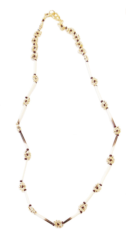 Gold and Black Quill Necklace image 1