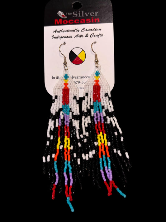 Beaded Fringe Earrings image 1