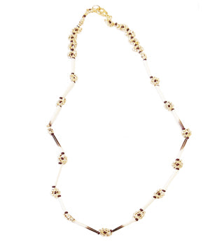 Gold and Black Quill Necklace image 0