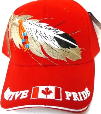 Ball Caps - Native Pride Feather- Red image