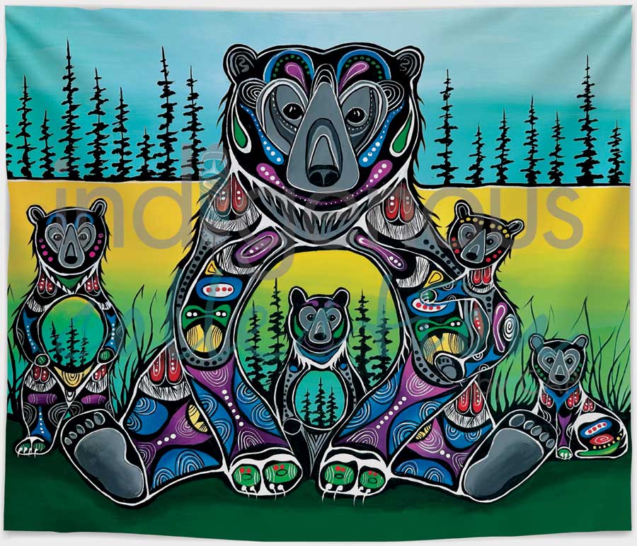 Premium Fleece Blanket - bear medicine image
