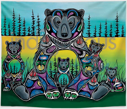 Premium Fleece Blanket - bear medicine image
