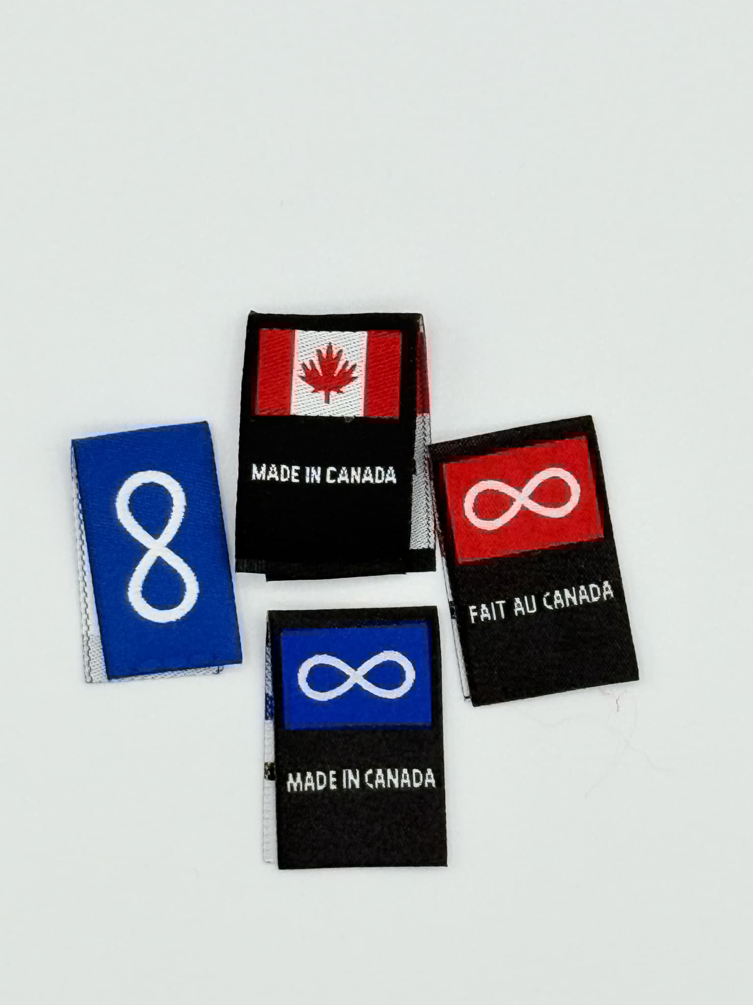 Sew-in Labels - Blue Infinity "Made in Canada" image