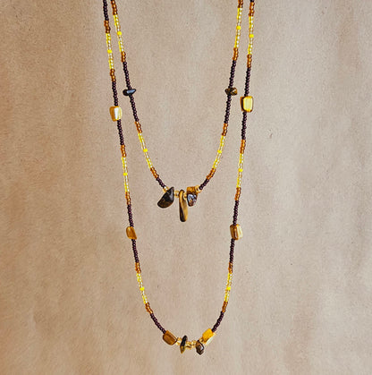 Double Strand Beaded Necklace image 1