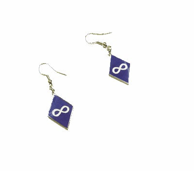 Metis Flag Earrings - Blue image