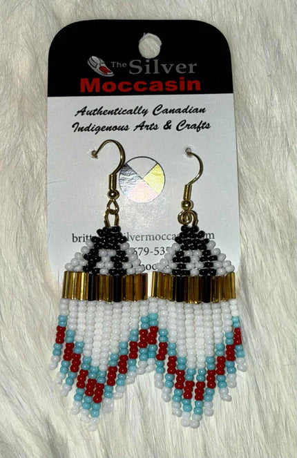Fancy Shawl Beaded Earrings