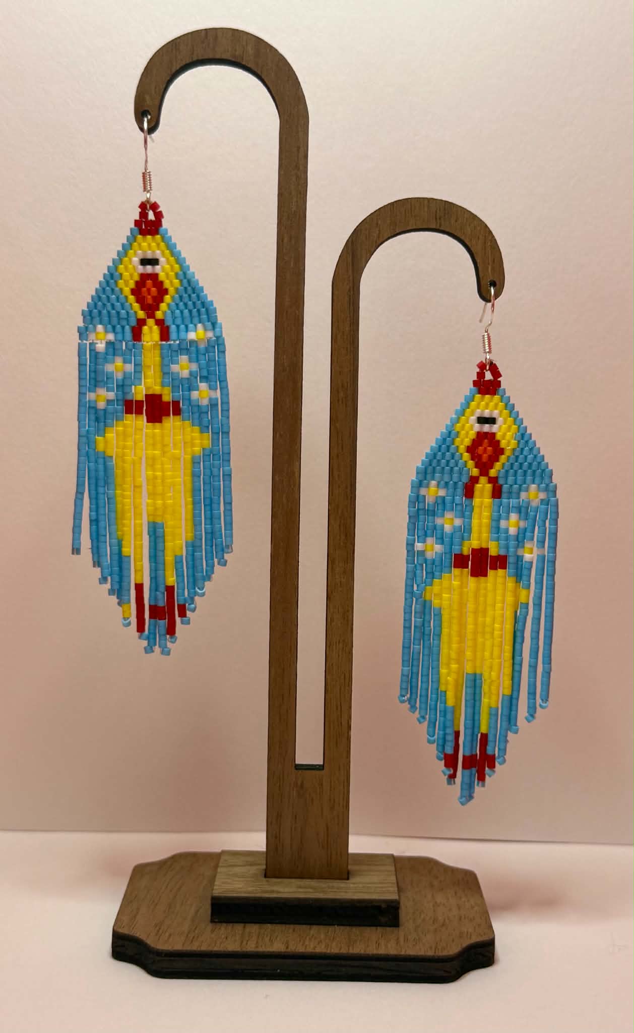 Chuck the Chicken Beaded Earrings