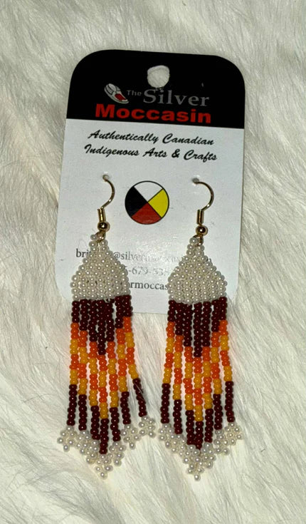 Campfire Inspired Beaded Earrings