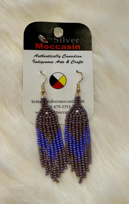 Purple Blush Beaded Earrings