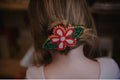 White Floral Barrette