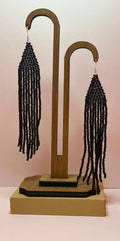 Black Envy Beaded Earrings